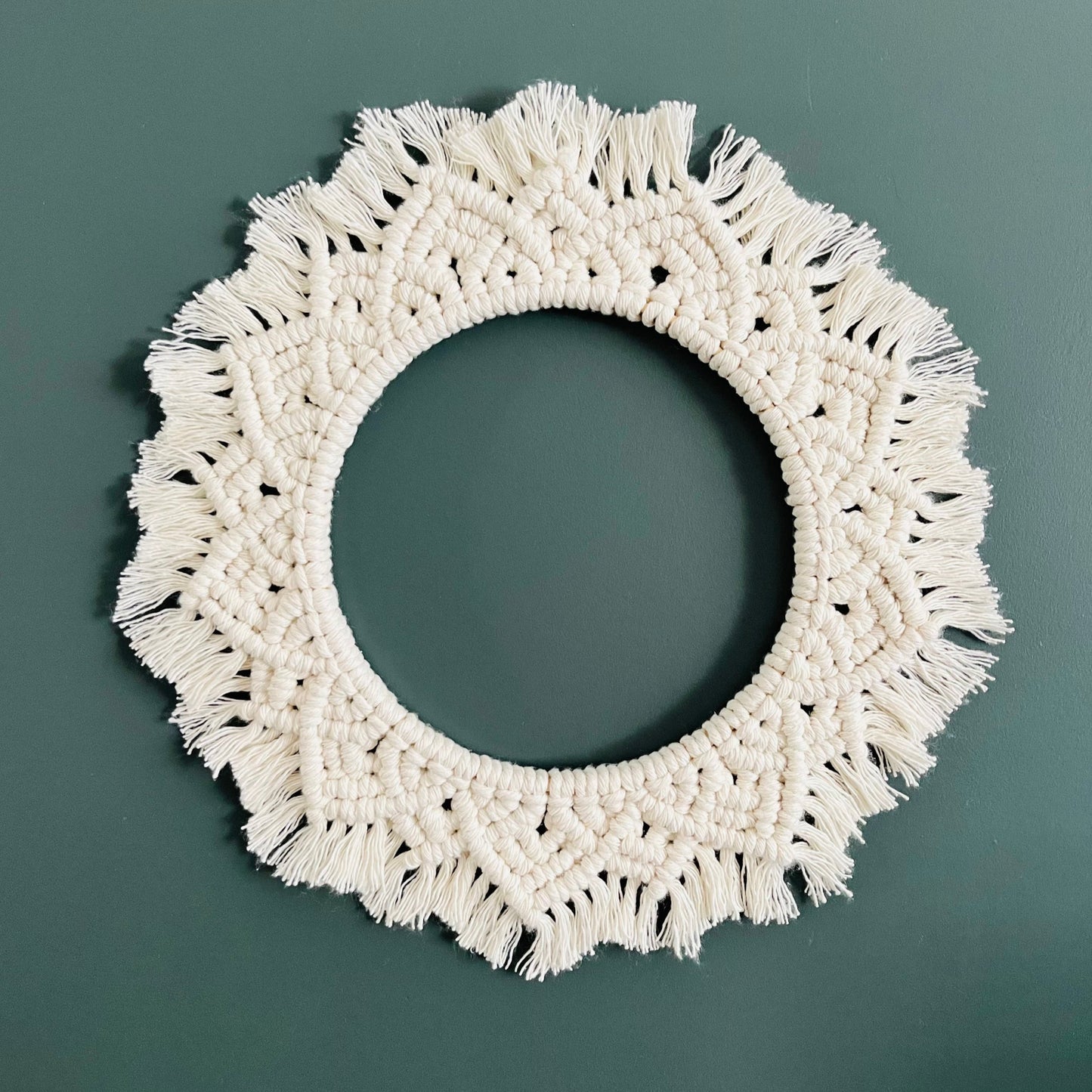 Natural colour macramé mandala